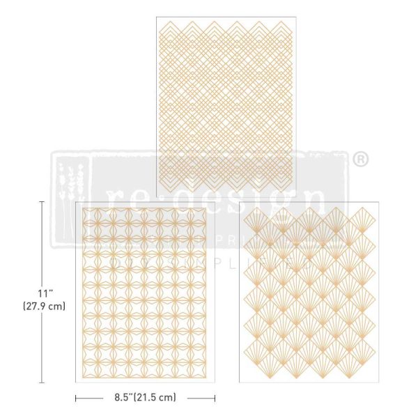 Golden Art Deco  8.5  x 11  #660741 Online